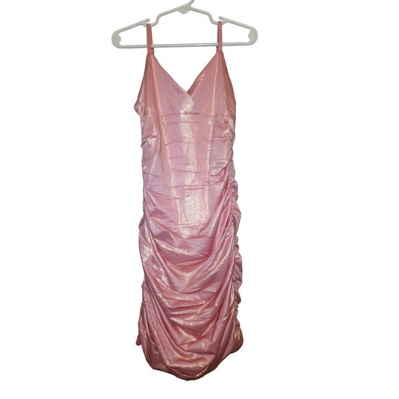 NWT With Jules Big Girls Sleeveless Lace-Insert Dress Pink L - Picture 5 of 12